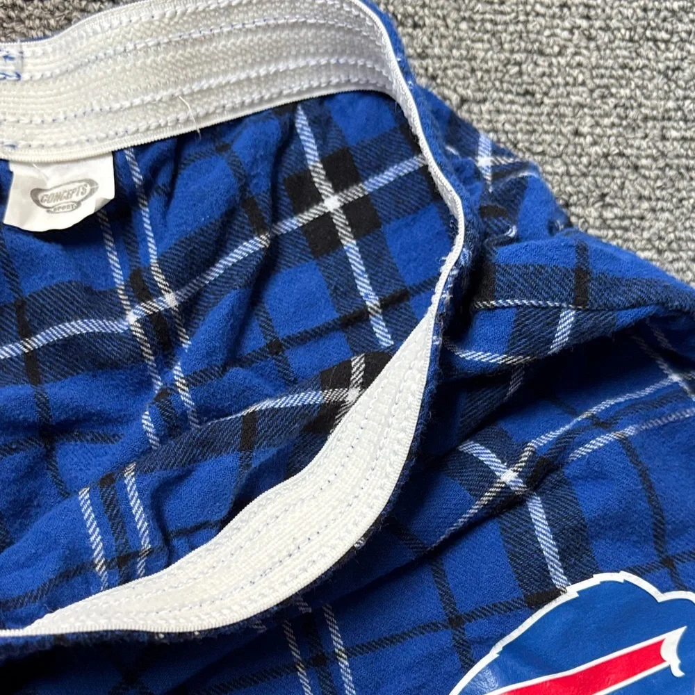 Blue Plaid Buffalo bills Shorts with Logo - Picture 4 of 4